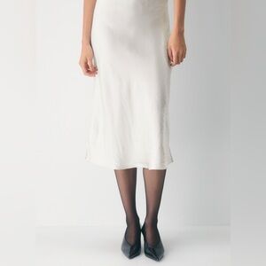 Babaton Slip Satin Midi Skirt